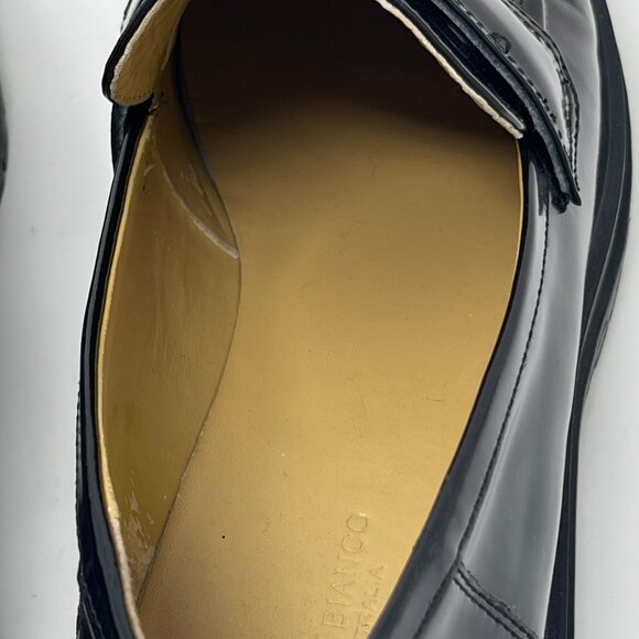 Tony Bianco Black Patent Leather Chunky Loafers Women’s Size 10 Excellent - Picture 3 of 13